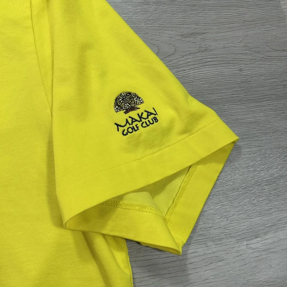 Ralph Lauren Polo Golf‎ Polo Shirt Mens Large Yellow Makai Golf Club Performance